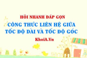 Công thức liên hệ giữa tốc độ dài và tốc độ góc lớp 10?